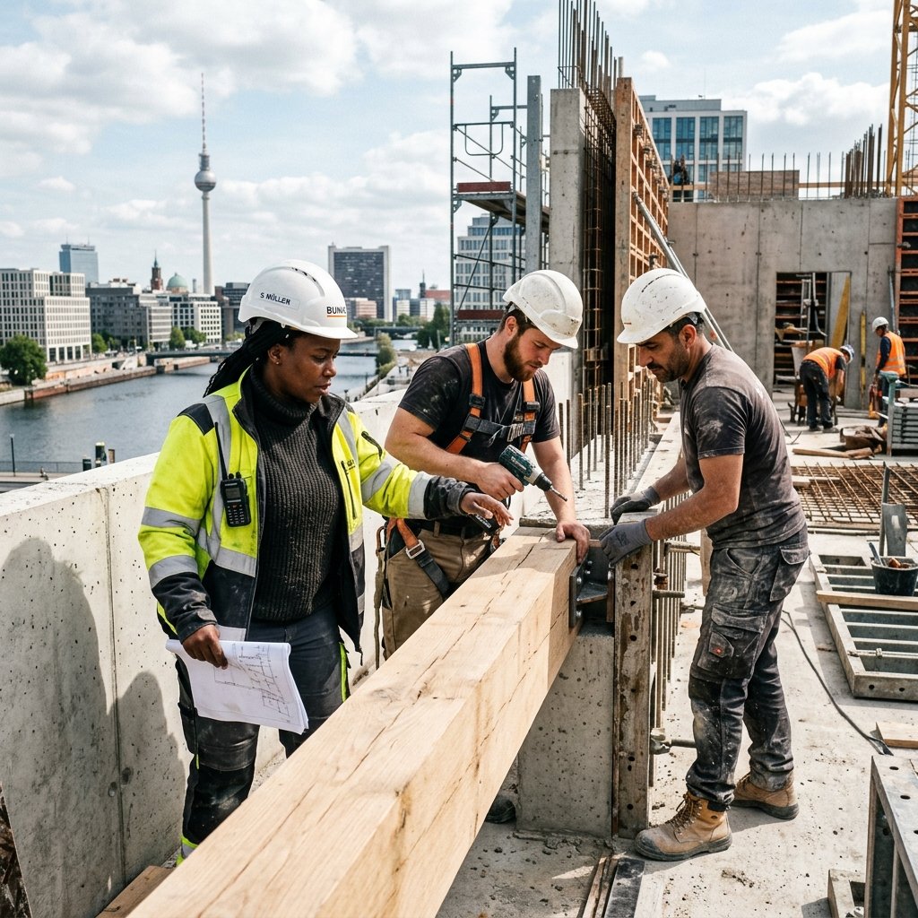 Härte Bau Team am Bau